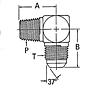 2024 Male Pipe to Male JIC Elbow